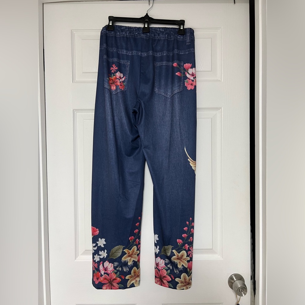 Floral Print Women's Jeggingd - Picture 8 of 8
